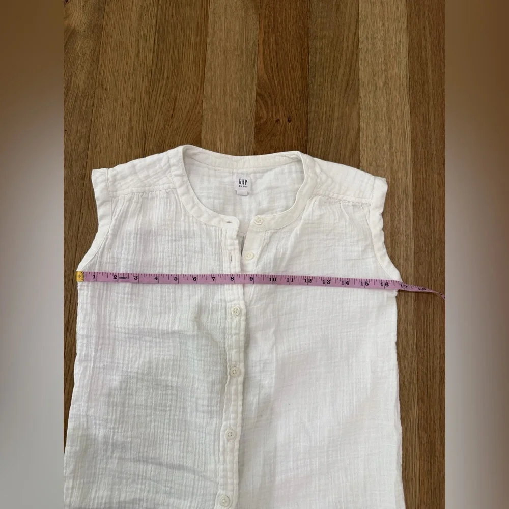 🤍 Gap Kids Crinkle Cotton Tunic Dress -  Size L ✨ Versatile (Women’s Size S Top)